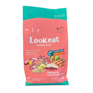 Lookeat 룩잇 프로바이오틱스 가수분해단백질 강아지 사료, 룩잇 독 피부건강 연어 1.8kg, 1개, 1.8kg