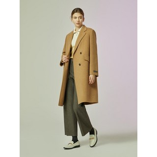 CC콜렉트 씨씨콜렉트 테일러드 투버튼 핸드메이드 롱코트 C234MSG523 521205, 66, 라이트베이지
