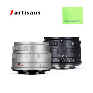 7artisans APS-C MF 35mm F1.4 단렌즈 미러리스 카메라용 소니 캐논 후지 M43 니콘 마운트, 블랙, 소니 E