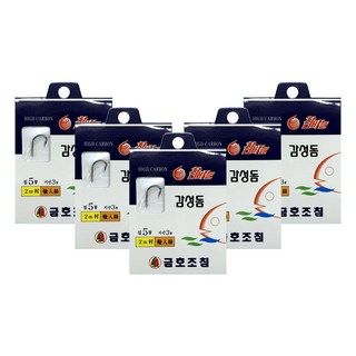 금호조침 KS-128 감성돔 기조 묶음바늘 5개1세트 블랙니켈 참바늘, 5개, 8개입