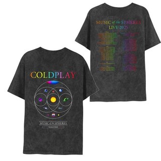 프린트 티셔츠 콜드플레이 반팔 남녀공용 의류 음악 Coldplay 굿즈
