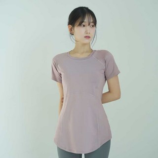 이케이 에어핏 롱디자인 숏슬리브 요가 필라테스 반팔 티셔츠