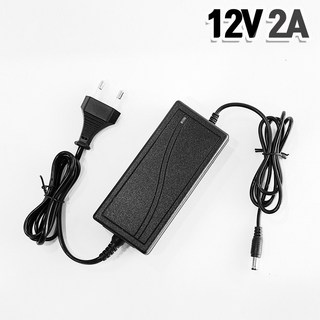 12V2A 어댑터 아답터 DC전원 코드 케이블 일체형 안전인증필, 1개