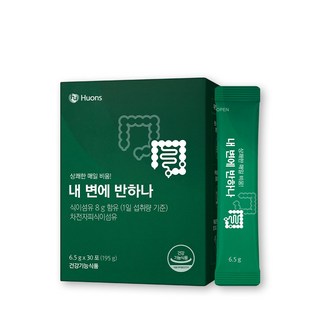 휴온스 내 변에 반하나 차전자피 식이섬유 쾌변 30포×1박스, 195g, 1박스