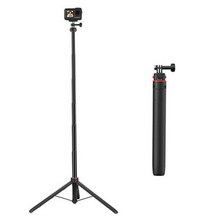 163CM 롱 모션 카메라용 연장봉 삼각대 셀카봉 DJI OSMO 360/Action 5 PRO/4/POCKET 3/GOPROO 13/12 마그네틱 고속 분리 모듈 카메라 삼각대, 1개, 163cm 셀카봉 삼각대