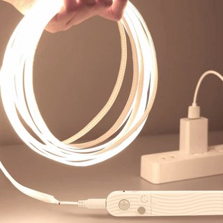 투데이리빙 led 스마트 센서 스트립 줄조명 + 리모컨 간접 조명 usb 스트링 라인 라이트 잘라쓰는 조명등 붙이는 센서등, 1개, R98634W(화이트 2M