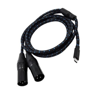 유형 C에서 2 XLR 스플리터 케이블 USB에서 2 XLR 남성 전력 증폭기 케이블 코드, 100cm, 1개