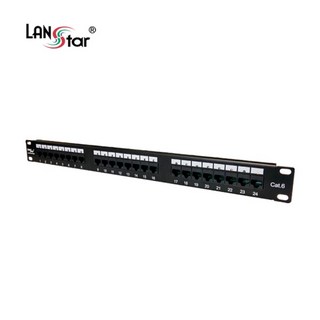 랜스타 CAT.6 24포트 LED 패치판넬 LS-6PLB-24P19LED 사용 모습