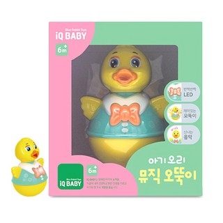 블루래빗 IQ BABY 아기오리 뮤직오뚝이 / 아기장난감 오뚝이 사운드, 1개
