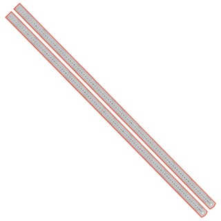 1000mm 직자 스텐 철자 1m 스틸자 A타입 100cm - 두께 1.2mm, 2개, 실버
