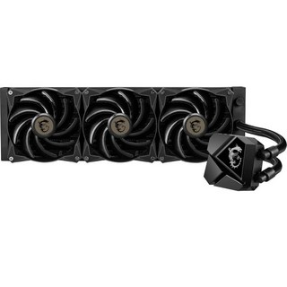 MSI MAG CoreLiquid 360R V2 일체형 ARGB CPU 수랭 쿨러 회전 캡 디자인 A 1700 호환 360mm 라디에이터 트리플 120mm RGB PWM 팬, 1개