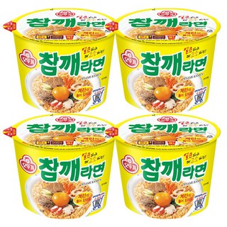 오뚜기 참깨라면큰컵 110g, 4개, 4개