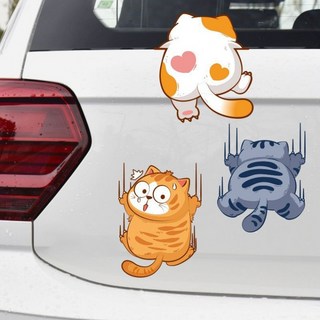 고양이 자동차흠집스티커 스크래치 기스 차긁힘 꾸미기, 1개