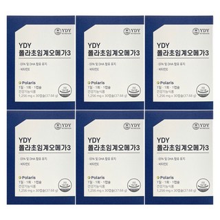 YDY 폴라초임계오메가3 RTG 눈 건조 개선 30정, 6개