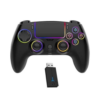 무선 게임패드 호환 PS5 PlayStation 5 콘솔 지원 PS4/PS3/PC/STEAM 게임 컨트롤러 2.4G 수신기 포함, 1개, 블랙