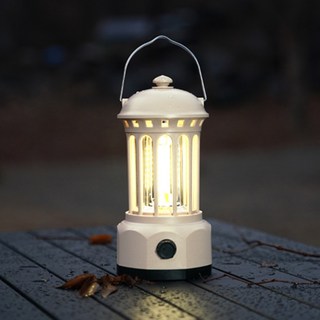 타닥 로이스토 캠핑 랜턴 IPX4 방수 밝기조절 4 Color 감성 LED 조명, 1개, 샌드베이지M