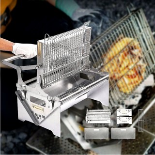 캠핑화로대 바베큐그릴 360도 자동 회전 숯불 고기 구이 화롯대, 1개