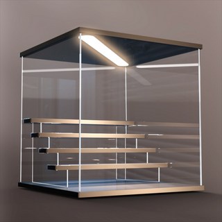 미니 피규어장식장 진열장 아크릴 케이스 전시장 LED 블랙 진열장 정리함 보관함 블랙4층(led) 상품 이미지