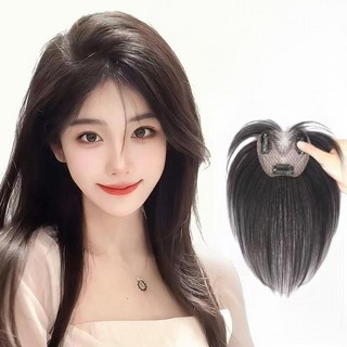 오비안 내추럴 풍성 볼륨 정수리 부분 가발, 1개, 앞머리X - 내추럴블랙