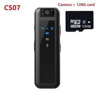 VANDLIONA39 자전거 블랙박스 미니 DV 카메라 고화질 적외선 야간 투시경 소형 법 집행 녹음기 휴대용 야외 스포츠 1080p, 없음, 1) Camera 128G card