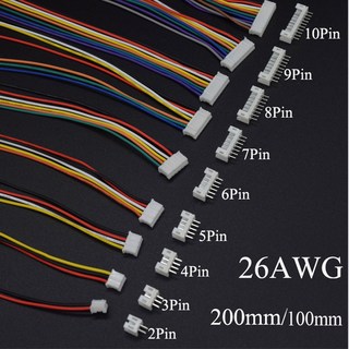 5 세트 미니 소형 마이크로 JST 2.0mm PH2.0 Male Female 커넥터 2/3/4/5/6/7/8/9/10 핀 플러그 (터미널 와이어 포함) 케이블 소켓 26AWG, 5 Sets 4P