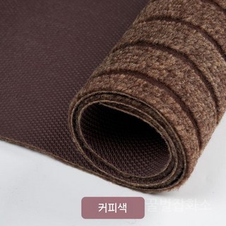 대형 미끄럼방지 현관매트 호텔 신발장 카페트 건물 출입구 바닥 방지 발판, 브라운