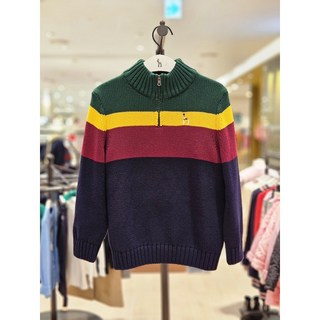 [헤지스키즈] 하이넥 집업 스웨터 (HUW11KP05MDN) 상품 이미지