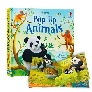 팝업 동화 그림책 골판지 색칠 활동 취침 시간 이야기 책 학습, 1개, 3. Animals