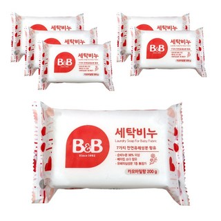 비앤비 유아 세탁비누 200g 카모마일 아기빨래, 6개