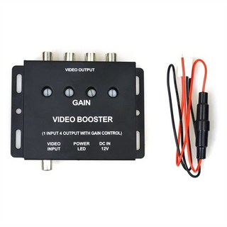 엔드 자동차 비디오 분배기 1 ~ 4 AV 신호 부스터 증폭기 분배기 자동차 CCTV TV LCD DVD 플레이어 1 입력, 1개