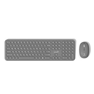 로이체 펜타그래프 무선 키보드 마우스 콤보 세트, 일반형, RMK-5600, Gray