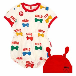 베베드피노 올오버헬로우리본베이비바디수트세트