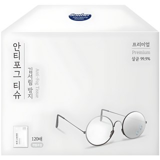자우버 안티포그 김서림방지 안경닦이 티슈 120p, 1개