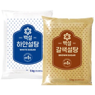 하얀설탕5kg + 갈색설탕5kg, 5kg, 2개