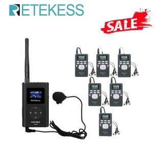 RETEKESS 1 FM 송신기 + 10Pcs FM 라디오 수신기 PR13 무선 음성 전송 시스템 가이드 교회 회의 훈련, 1TX+6RX