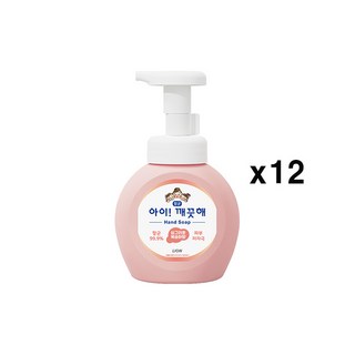 아이깨끗해 핸드워시 모이스처 복숭아, 250ml, 12개