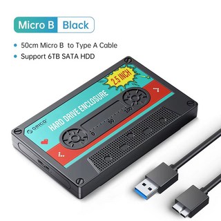 ORICO HDD 인클로저 외장 하드 드라이브 케이스 SATA to USB 3.0 5Gbps 2.5 인치 SSD 투명 7mm-9.5mm 박스용