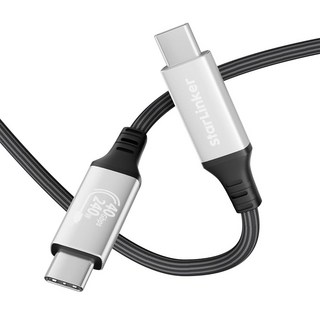 스타링커 USB4 케이블 9.8Ft3M 240W 전력 충전 40Gbps 데이터 전송 지원 8K HD 디스플레이 Thunderbolt 4와 호환 USB C 대 TypeC 노트북, 1 Pack/240W_6.6Ft(2M)