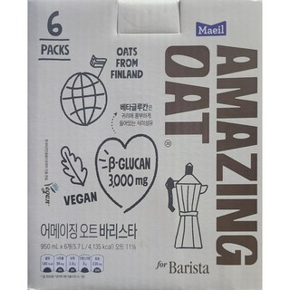 매일유업 어메이징오트 바리스타 커피라떼 + 사은품(실내화) 증정, 950ml, 1개