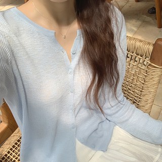니썸 여성 시스루 살안타템 바스코스 장마철 데일리 썸머 가디건/브리즈썸머가디건