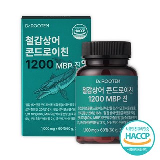 닥터루템 철갑상어 콘드로이친 1200 MBP 진 글루코사민 글로코사민 미국산 상어연골분말 관절영양제 뼈건강 어골칼슘, 1개, 60회분