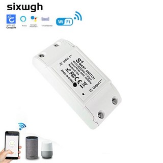 IOT 전등 스마트 스위치 SIXWGH 와이파이 홈 차단기 타이머 지지대 CozyLife 앱 제어 알렉사 구글 음성, 1개