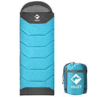 VY133007VK| VY133008VK| VILLEY 머미형 초경량침낭 캠핑 이블 2인 가능 캠핑용품, 1개, 블루 220mm*160mm