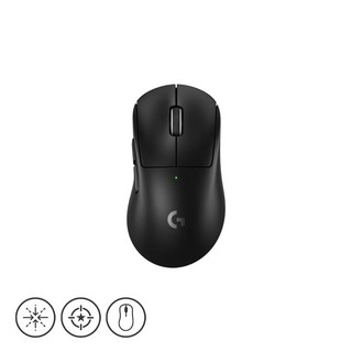 로지텍 PRO X SUPERLIGHT 2 DEX 게이밍 무선 마우스 910-007360, 블랙
