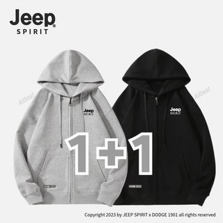 JEEP SPIRIT 지프 여성 남자 후드 집업 가을 봄 2장 세트