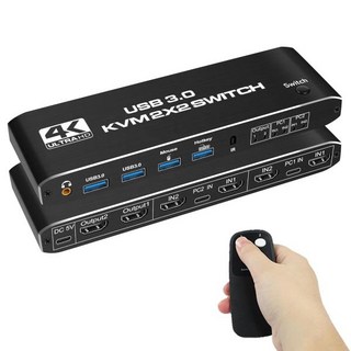 HDMI KVM 스위치 듀얼 모니터
