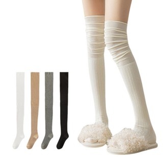 애니레그 국산 패션 비비드 컬러 니하이 양말 반 스타킹 양말 2켤레