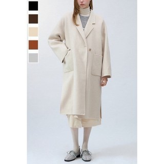 리스트 사이드 슬릿 캐시미어 혼방 코트 여성