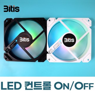 쿨링팬 RGB LED 120mm 컴퓨터 케이스쿨러 팬, ES120RABO 블랙, 1개 컴퓨터쿨링팬