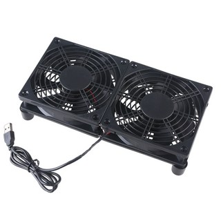 120mm 5V USB 전원 PC 팬 45CFM 라우터용 고기류 냉각 팬 2개, 플라스틱 망사, 한개옵션1, 02 plastic mesh, 한개옵션1